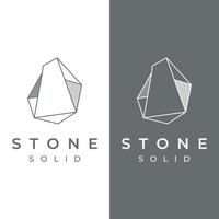 natuurlijk steen silhouet abstract logo creatief sjabloon ontwerp met schets. logo voor bedrijf, bedrijf, symbool. vector
