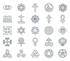 cultuur symbolen icoon reeks vector