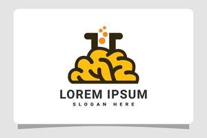 hersenen laboratorium logo sjabloon ontwerp inspiratie vector