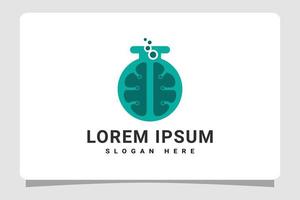 hersenen laboratorium logo sjabloon ontwerp inspiratie vector