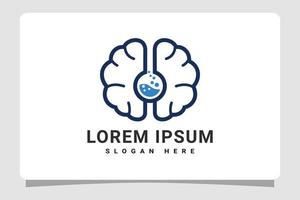 hersenen laboratorium logo sjabloon ontwerp inspiratie vector