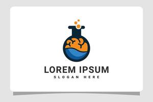 hersenen laboratorium logo sjabloon ontwerp inspiratie vector