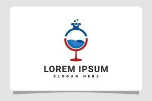 laboratorium bekers logo sjabloon ontwerp inspiratie vector