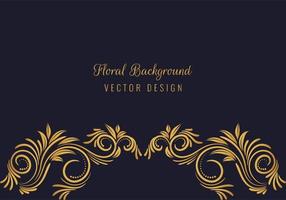 mooie decoratieve gouden bloemen onderrand vector