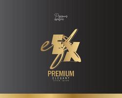 gemakkelijk logo luxe en elegant vector