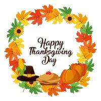 gelukkige thanksgiving day banner vector