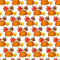 herfst en herfst, pompoen naadloze patroon vector