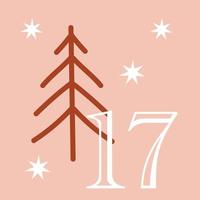 Kerstmis komst kalender vector illustratie