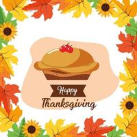 happy thanksgiving wenskaart vector