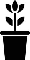 plant pot pictogramstijl vector