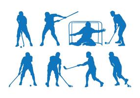 Floorball silhouet vector