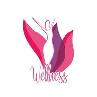 Wellness en therapie vrouw pictogram vector