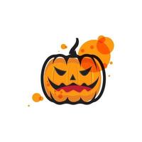 pompoen met glimlach voor uw ontwerp voor de halloween partij vector