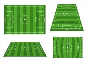 voetbalveld ingesteld vector