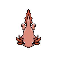 schattig axolotl tekenfilm zwemmen. vector illustratie