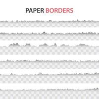 gescheurde papierranden vector