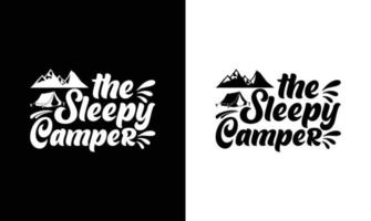 camping citaat t overhemd ontwerp, typografie vector