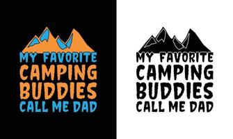 camping citaat t overhemd ontwerp, typografie vector