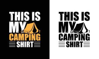 camping citaat t overhemd ontwerp, typografie vector