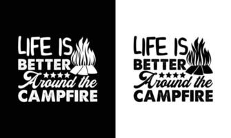 camping citaat t overhemd ontwerp, typografie vector