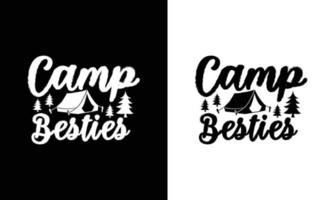 camping citaat t overhemd ontwerp, typografie vector
