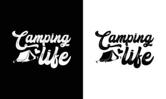 camping citaat t overhemd ontwerp, typografie vector