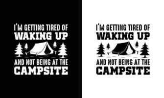 camping citaat t overhemd ontwerp, typografie vector