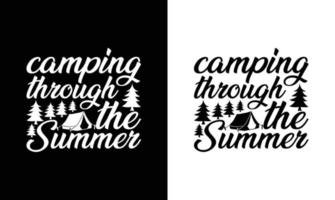 camping citaat t overhemd ontwerp, typografie vector