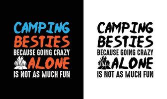 camping citaat t overhemd ontwerp, typografie vector