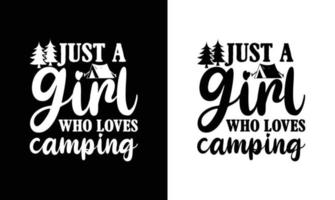 camping citaat t overhemd ontwerp, typografie vector