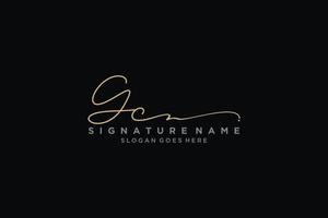 eerste gc brief handtekening logo sjabloon elegant ontwerp logo teken symbool sjabloon vector icoon