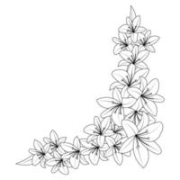 lelie bloem kleur bladzijde boek illustratie met decoratief lijn kunst vector en lilium tekening bloem