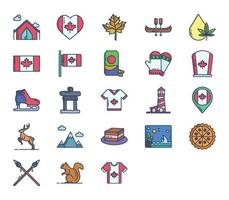 Canada land en cultuur icoon reeks vector