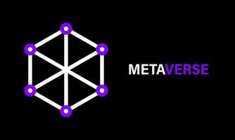 metaverse spandoek. virtueel realiteit opvatting vector