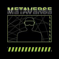 metaverse poster. virtueel realiteit conceptie. toekomst stijl vector