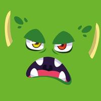 groen monster cartoon design icoon vector