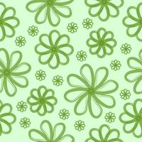 naadloos patroon met groen bloemen illustratie ontwerp vector