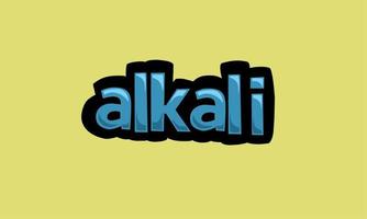alkali schrijven vector ontwerp Aan een geel achtergrond