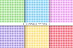 kleurrijk katoenen stof naadloos patroon achtergrond set. vector