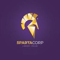 Sparta helm bedrijf bedrijf logo ontwerp vector
