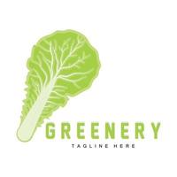 Chinese kool logo ontwerp groen fabriek vector Kimchi voedsel ingrediënten