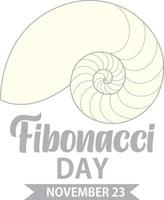 fibonacci dag poster ontwerp vector