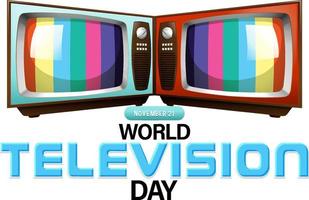 wereld televisie dag poster ontwerp vector