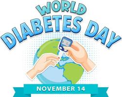 wereld diabetes dag posterontwerp vector