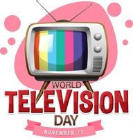 wereld televisie dag poster ontwerp vector