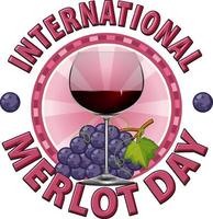 Internationale merlot dag logo ontwerp vector