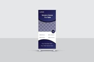 onroerend goed roll-up banner vector