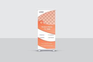 onroerend goed roll-up banner vector