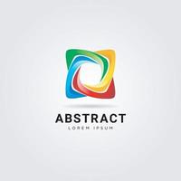 abstract kleurrijk ster looping logo teken symbool icoon vector