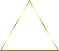 driehoek goud grens kader vector